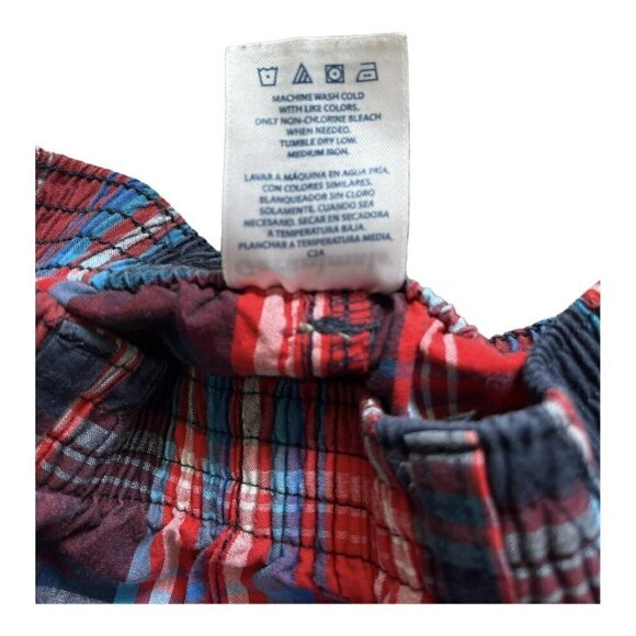 GARANIMALS plaid pull-up shorts elastic waist side/cargo pockets button Boy 2T - Picture 10 of 10